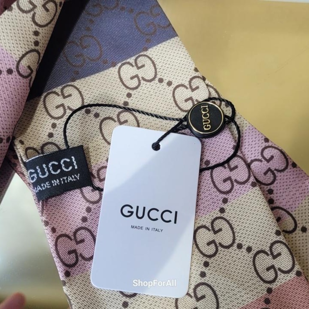 Pink Gucci Silk Twilly Scarf - Picture 3 of 6